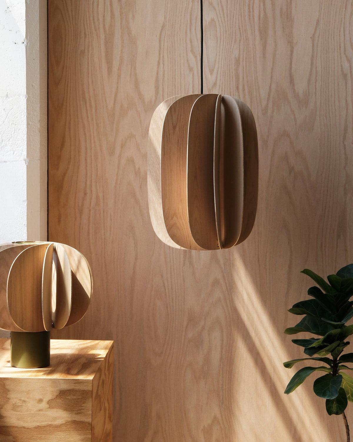 Fin III Pendant, lit, room setting