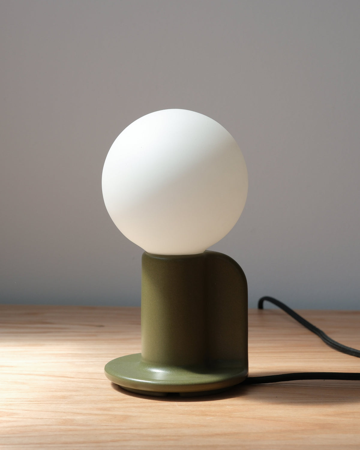 Q Table Lamp, Moss