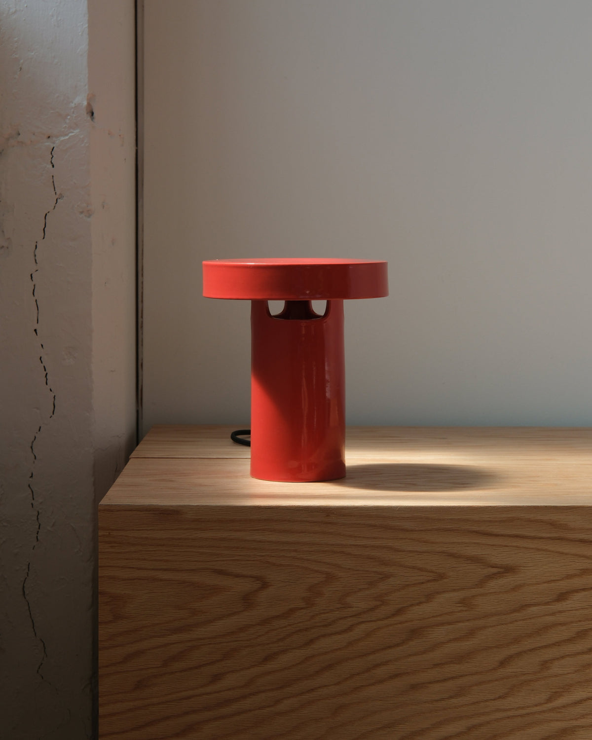 Slot Table Lamp, Red