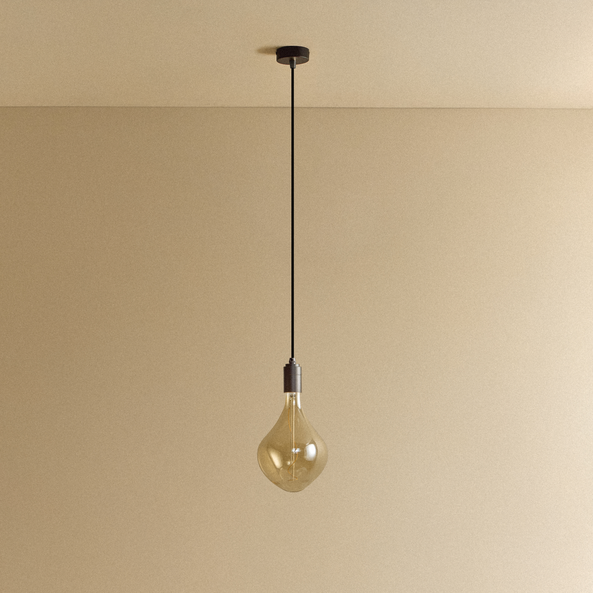 Voronoi II Pendant Light in Graphite, switched off