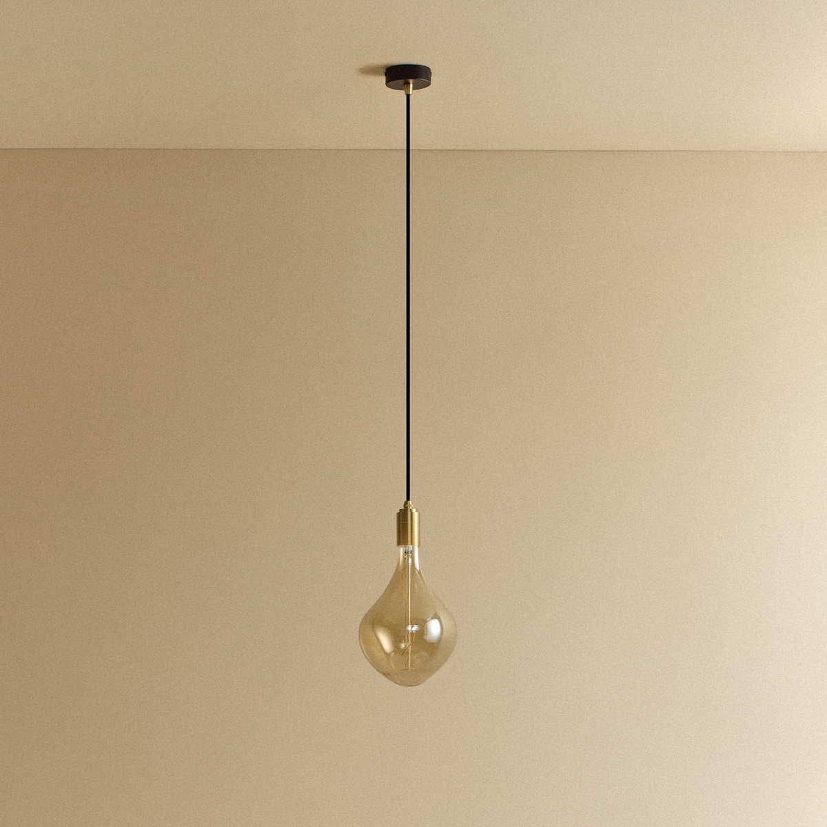 Voronoi II Pendant Light in Brass, switched off
