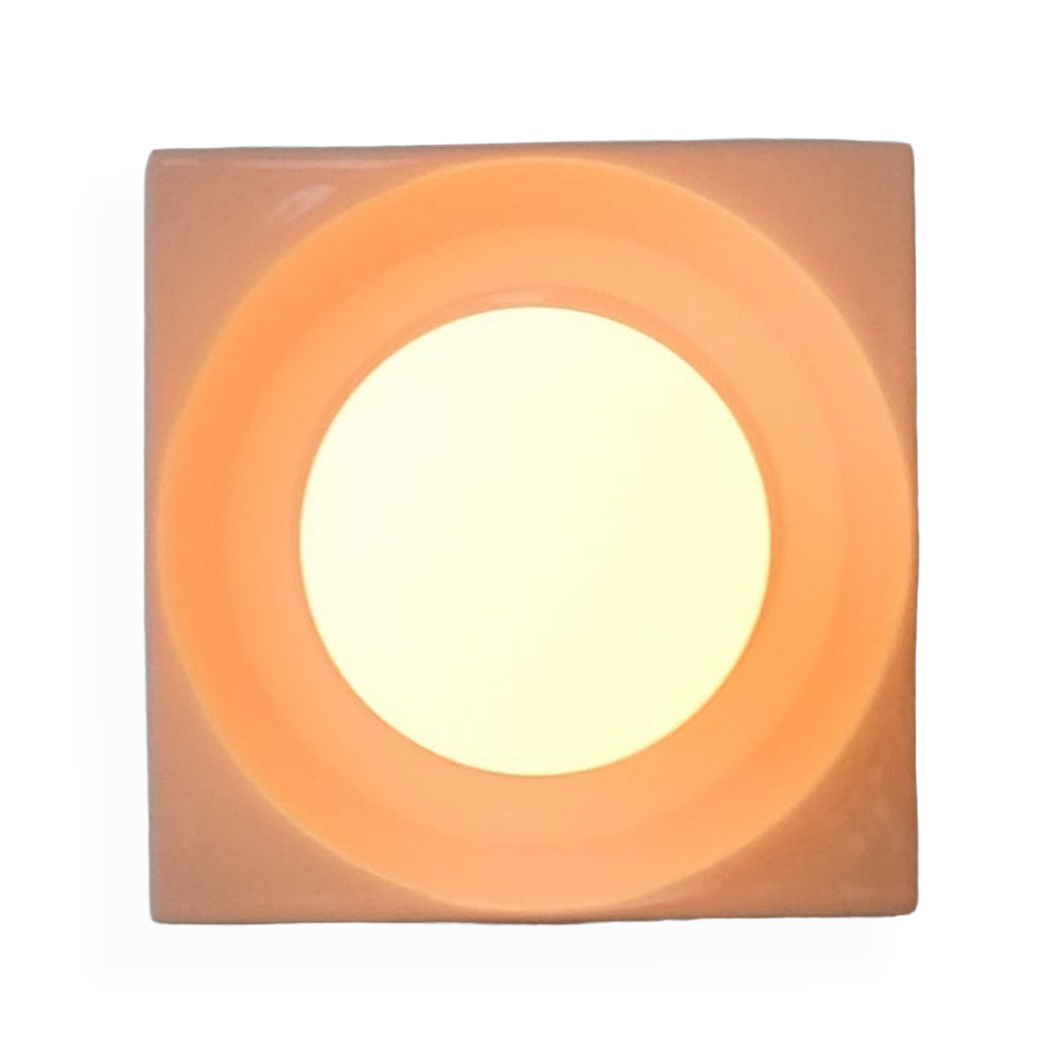 Cubic Sconce in Pink Glossy, front view
