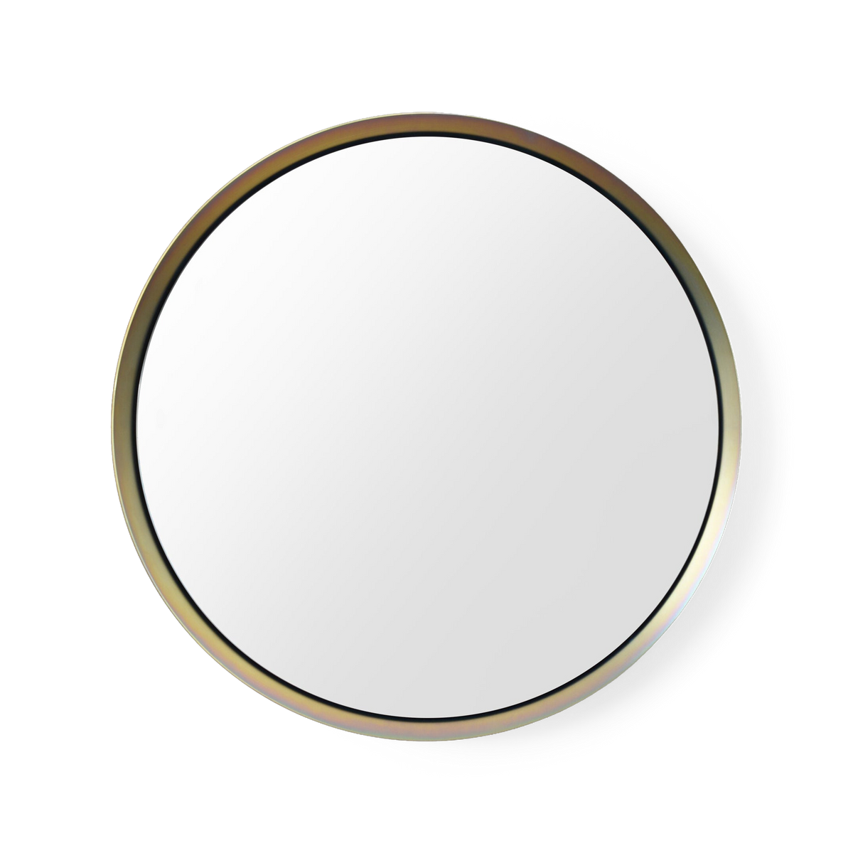 Kendrick Round Mirror in Iridescent, front view