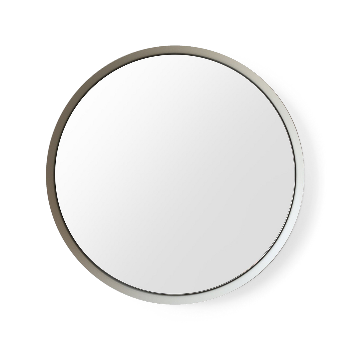 Kendrick Round Mirror in White, front view