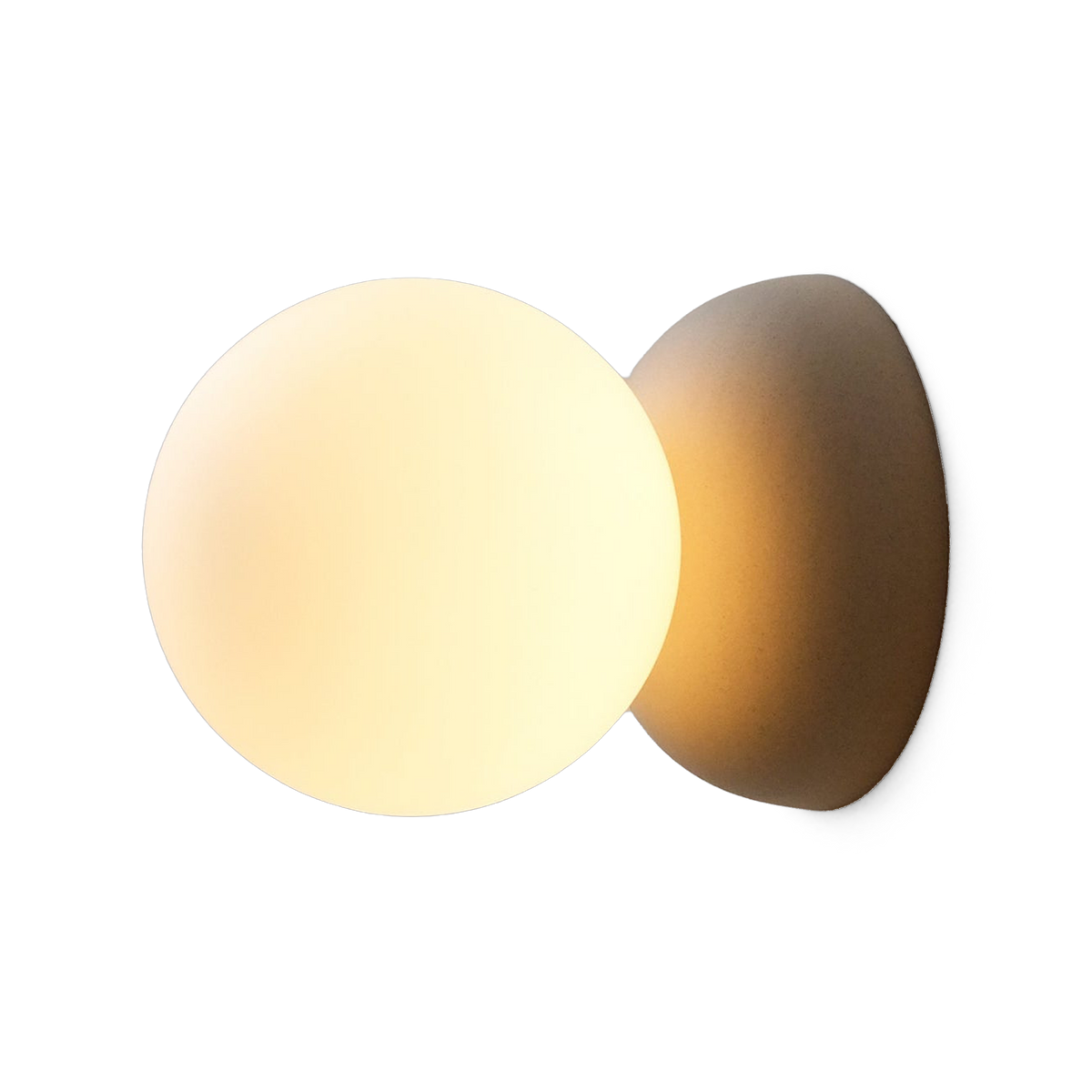 Monroe Sconce in Dune, side view