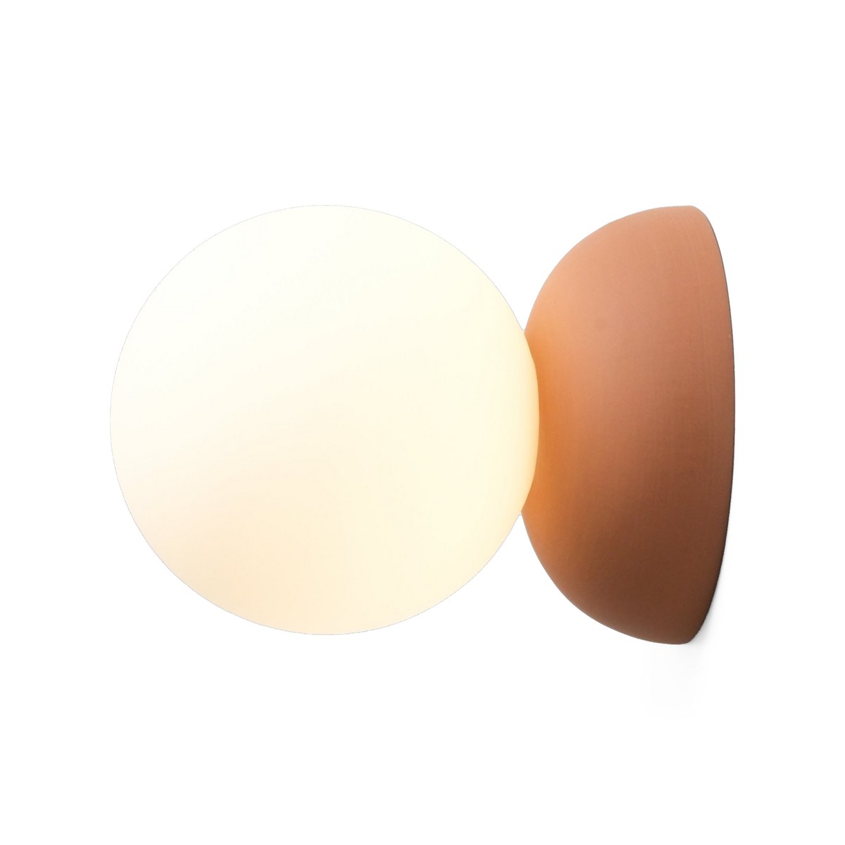Monroe Sconce in Terracotta, side view