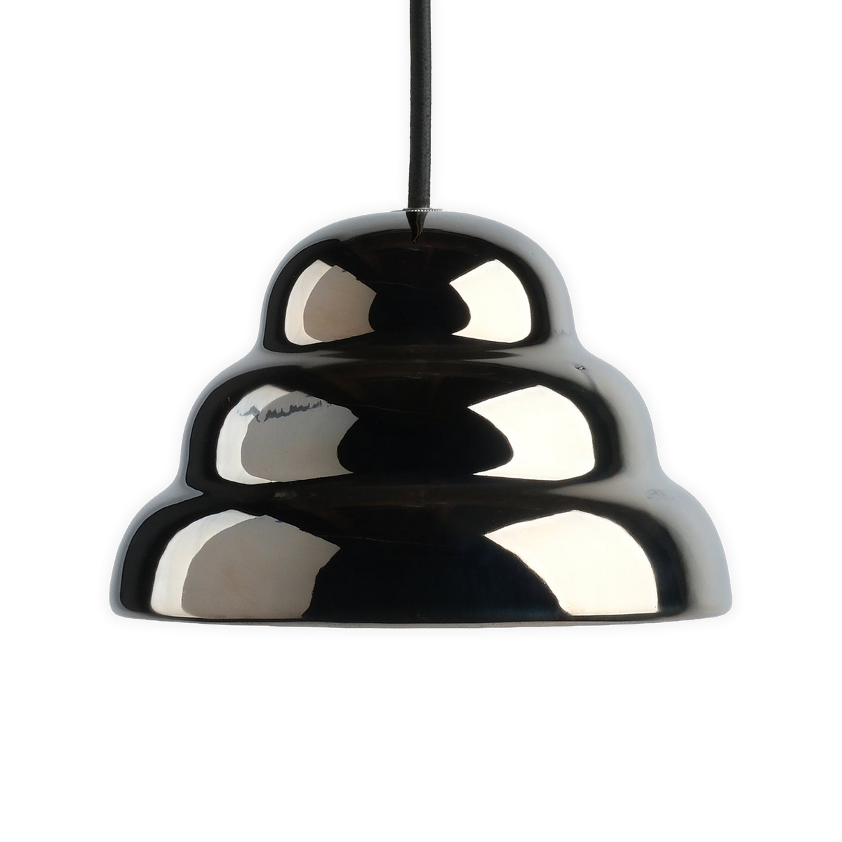 Ripple III Pendant in Chrome, front view