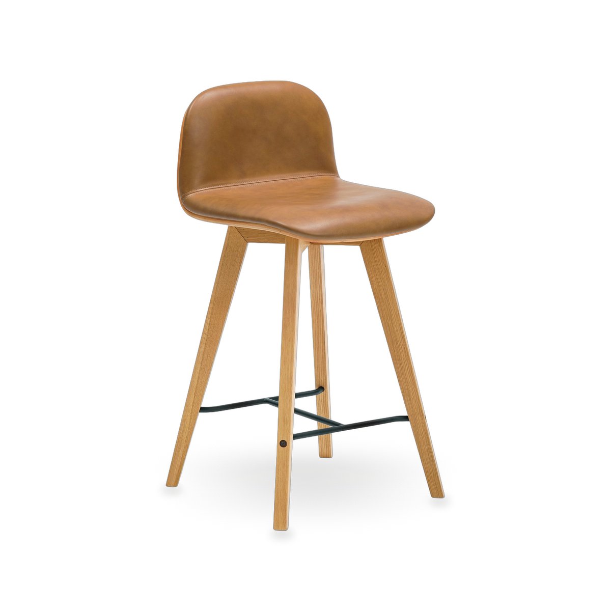 Napoli Leather Counter Stool — view 1