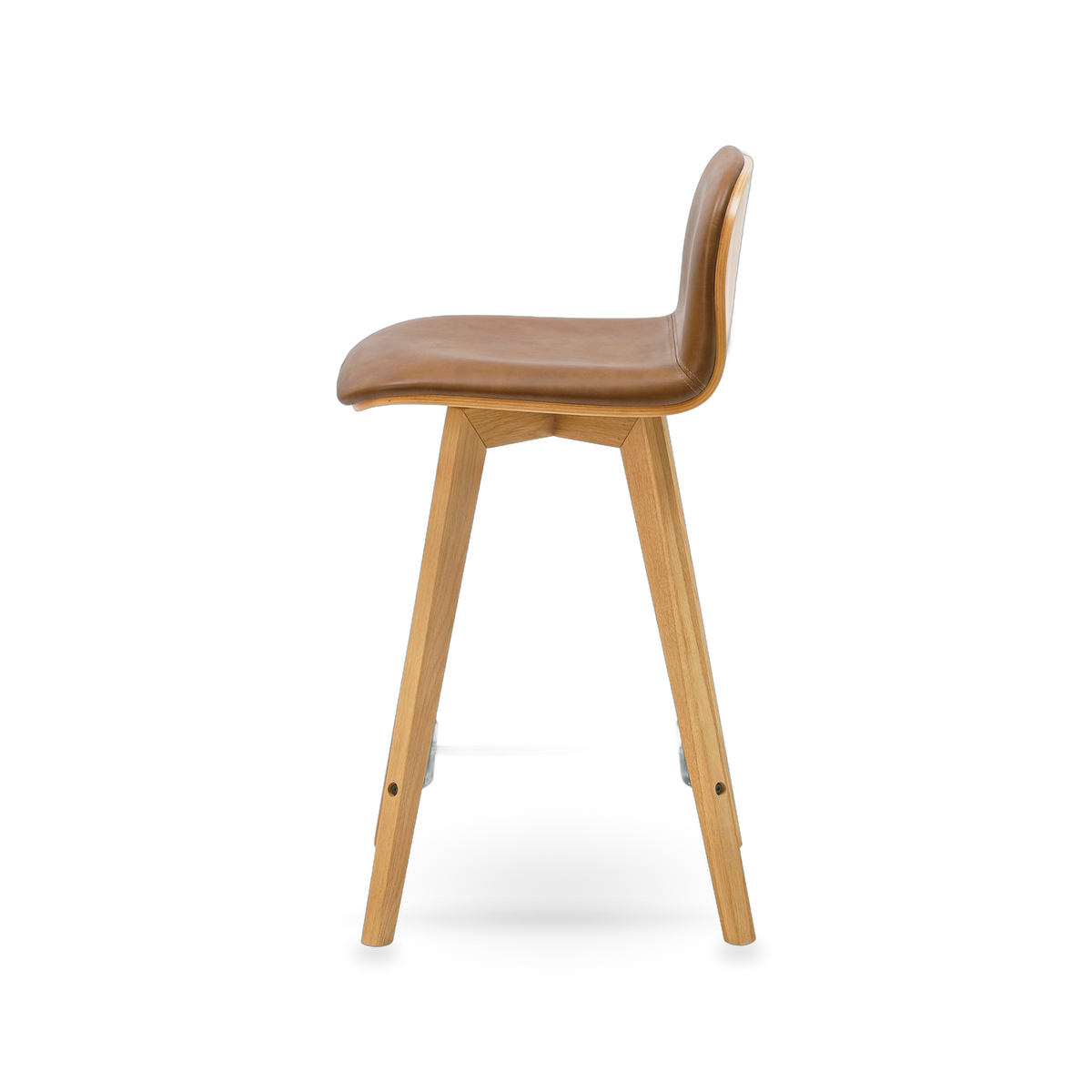 Napoli Leather Counter Stool — view 3