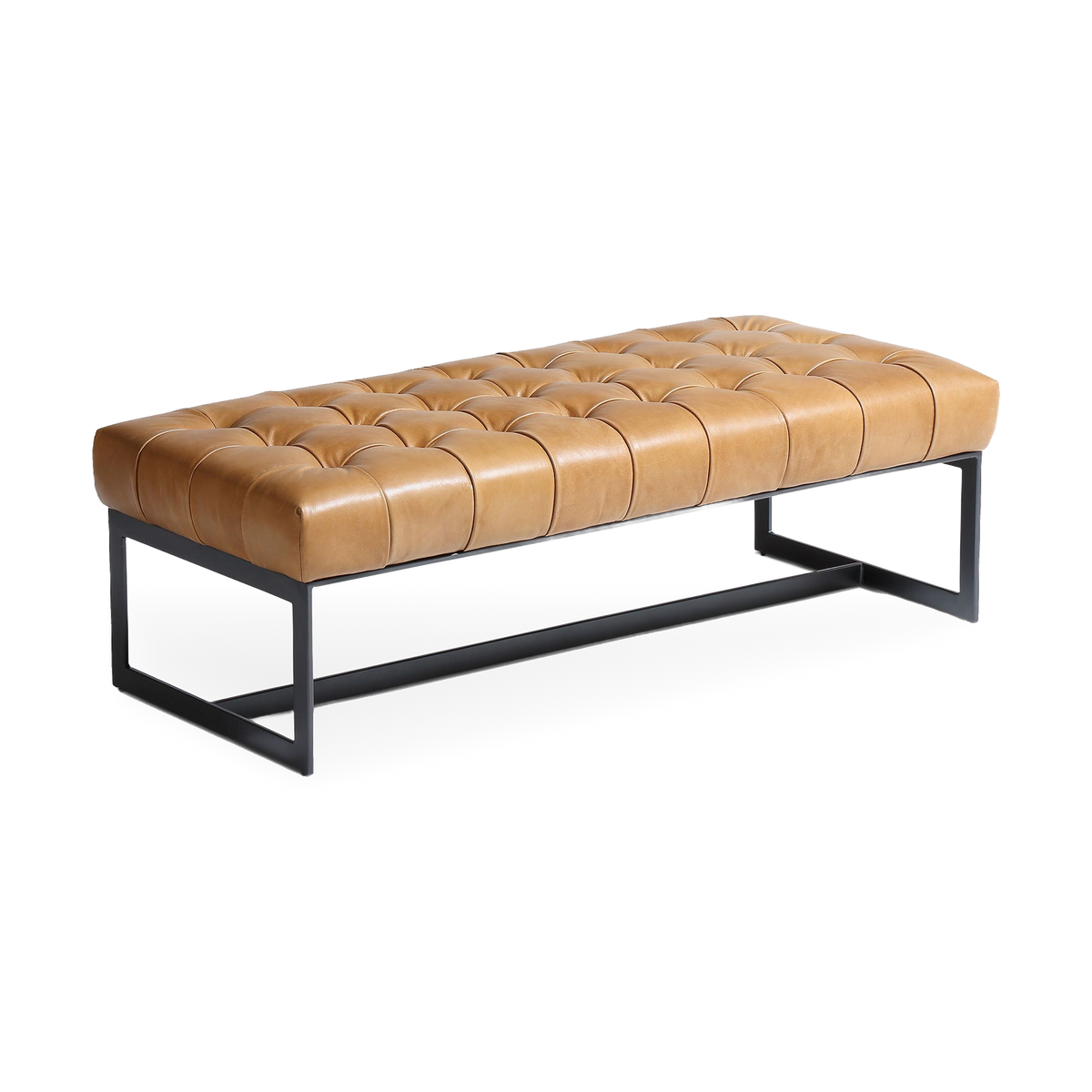 Wyatt Leather Bench — view 1