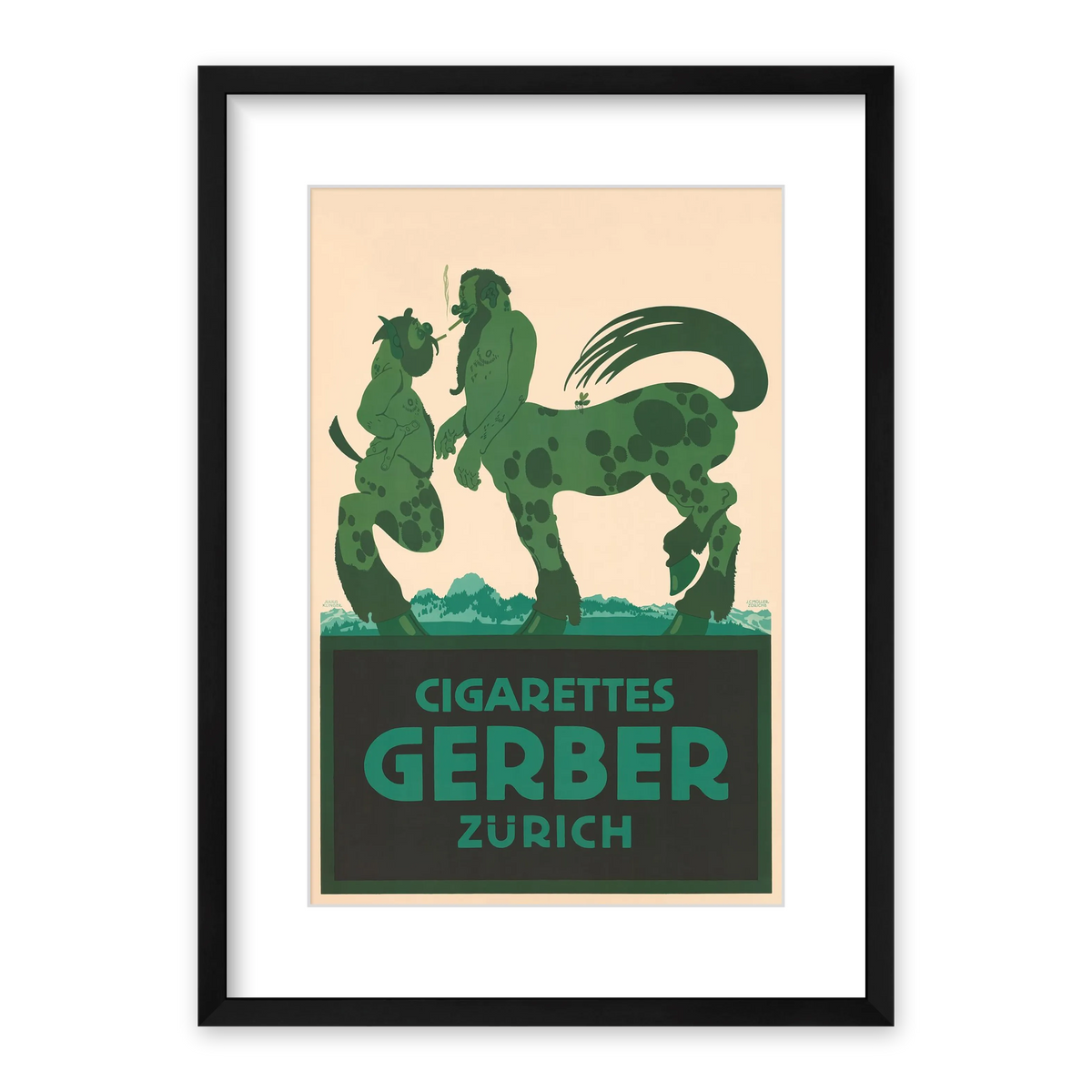 Cigarettes Gerber Zürich Framed Print — view 1