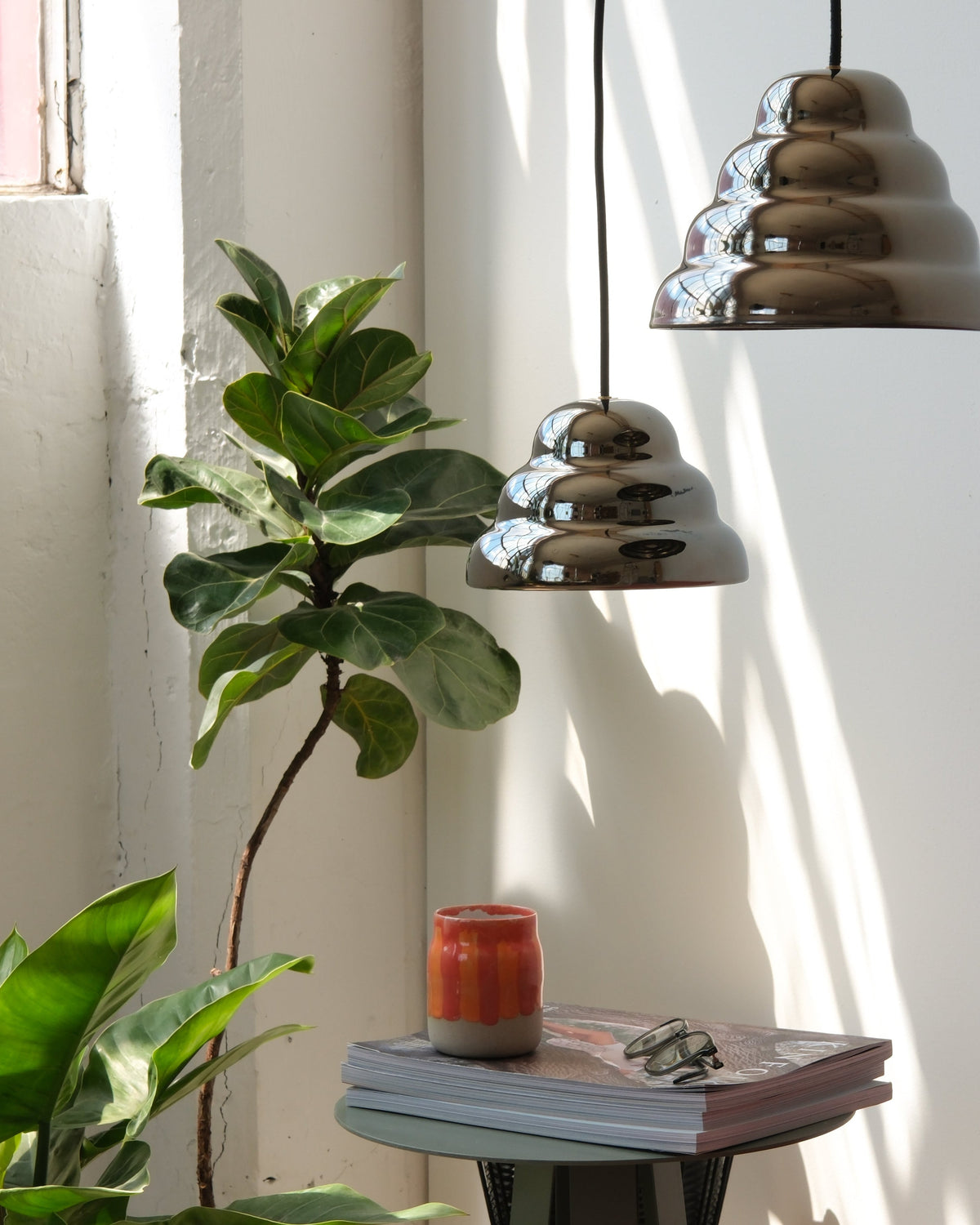 Ripple IIII Pendant in Chrome, room setting