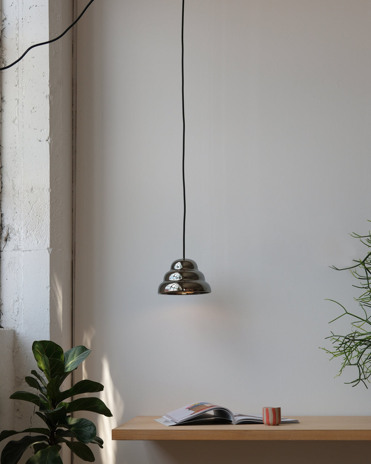 Ripple III Pendant in Chrome, room setting