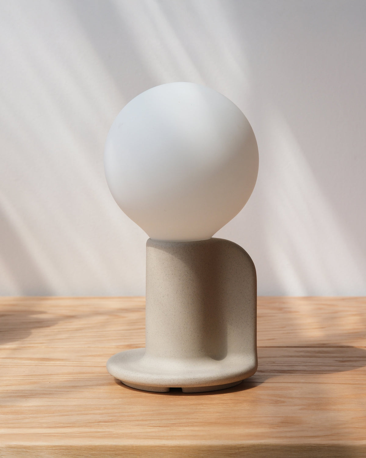 Q Table Lamp, Bone