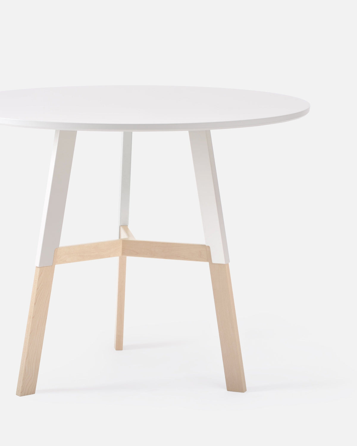 Half Nelson Café Table in Maple, front view