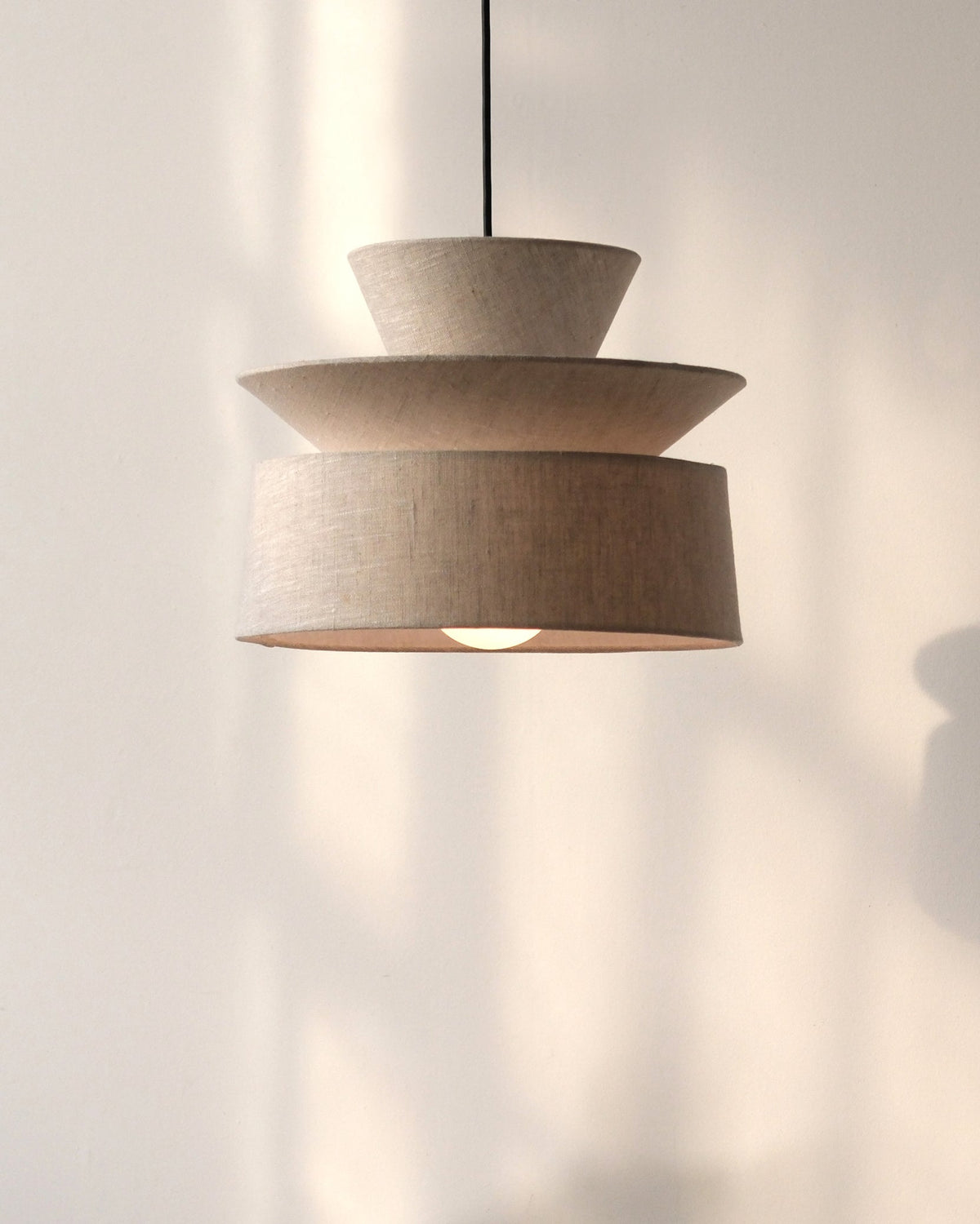 Lag Pendant Lamp, lit, room setting