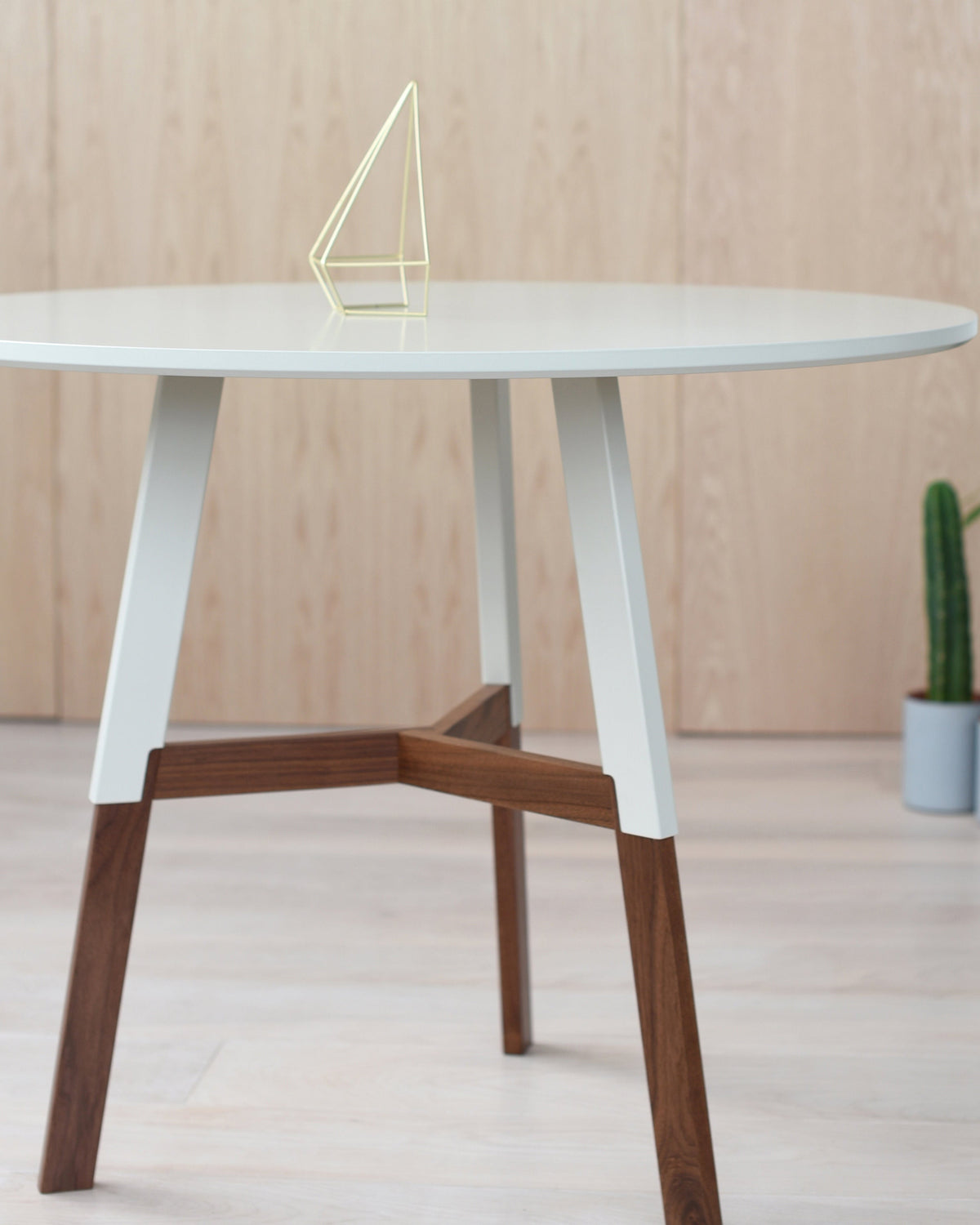 Half Nelson Café Table in Walnut, room setting