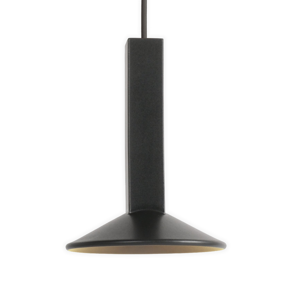 Arthur Pendant in Black, front view