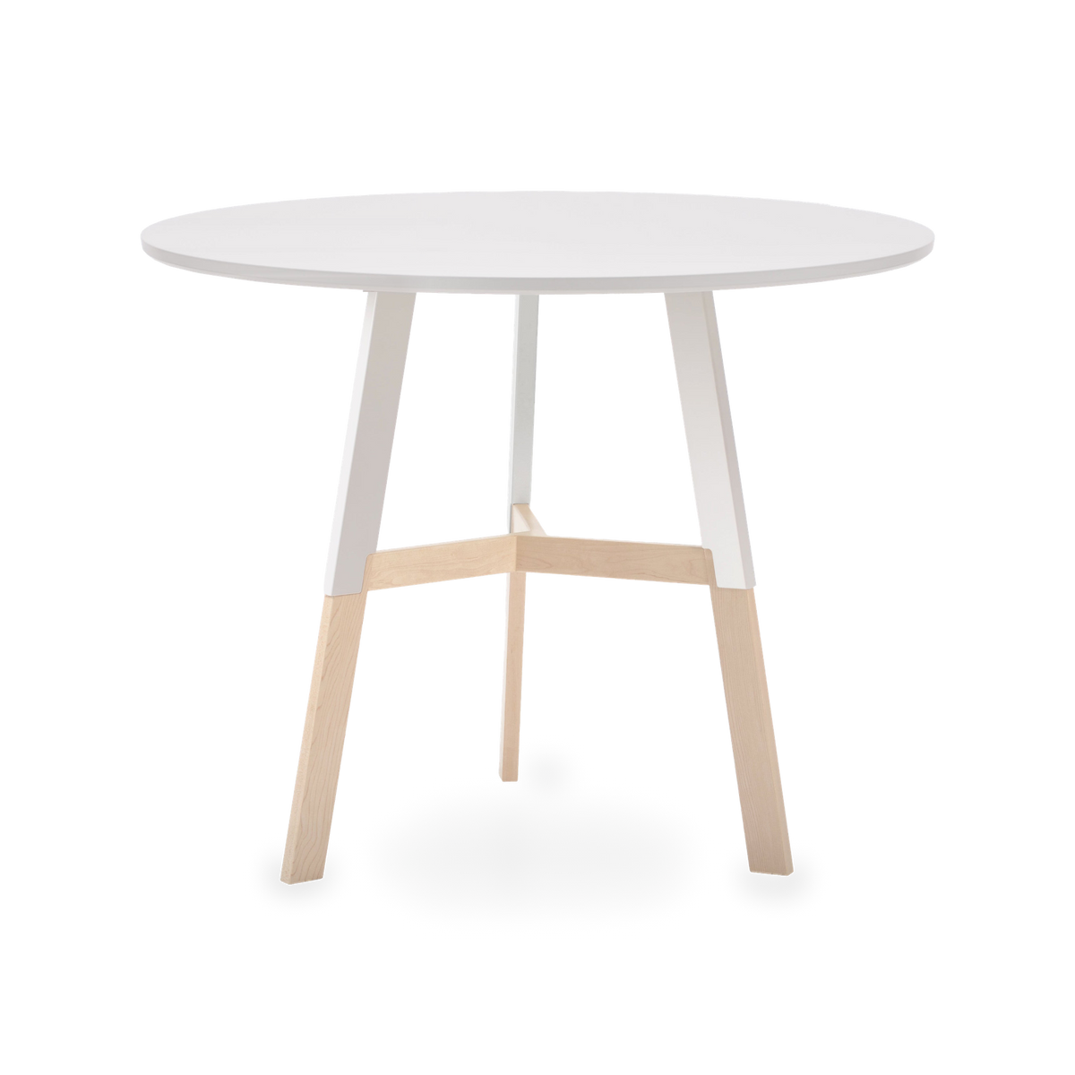 Half Nelson Café Table in Maple, front view