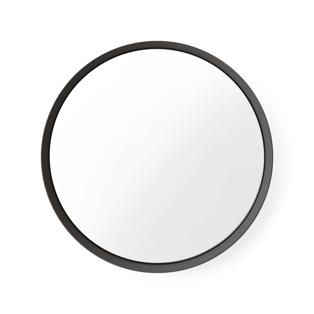 Kendrick Round Mirror in Black, front view