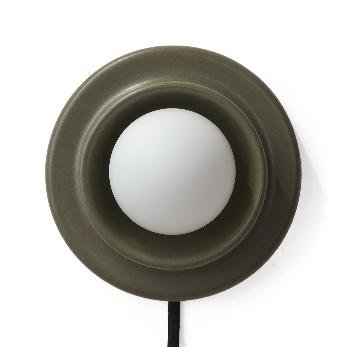 Q Sconce in Moss, front view