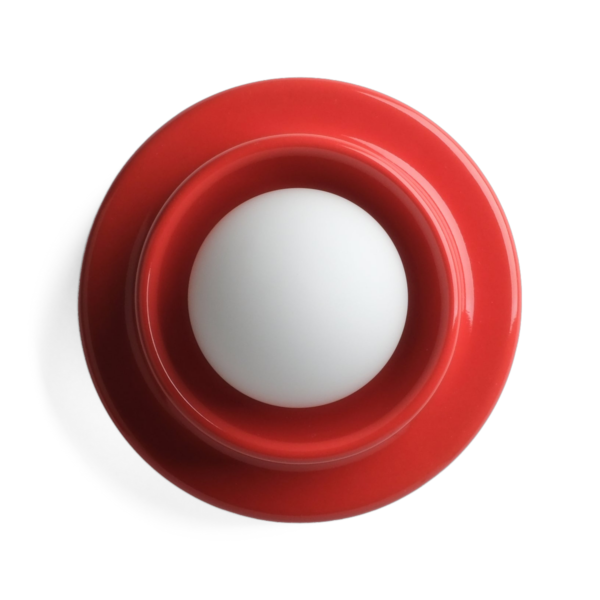 Q Sconce in Red, front view
