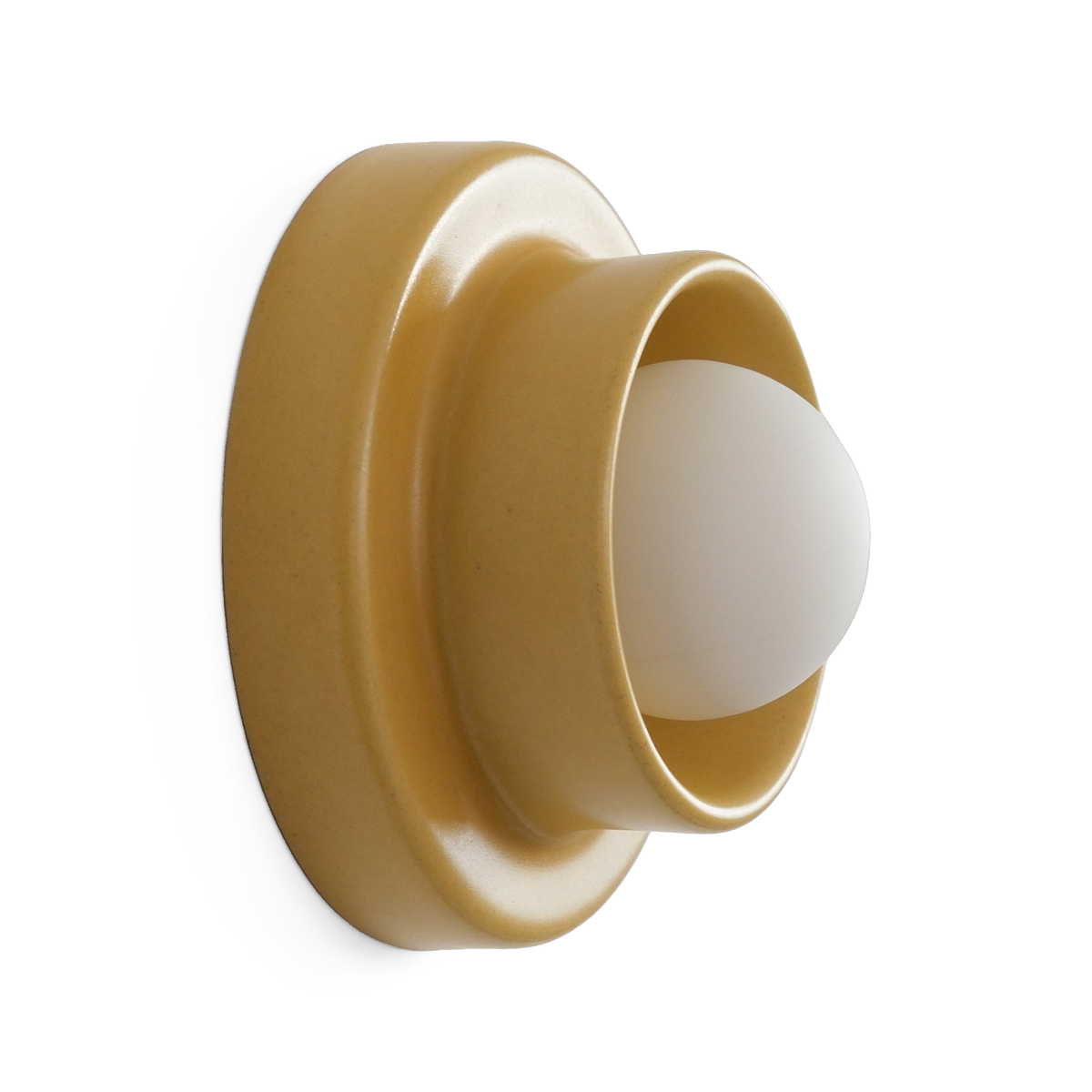Q Sconce in Yellow, front view