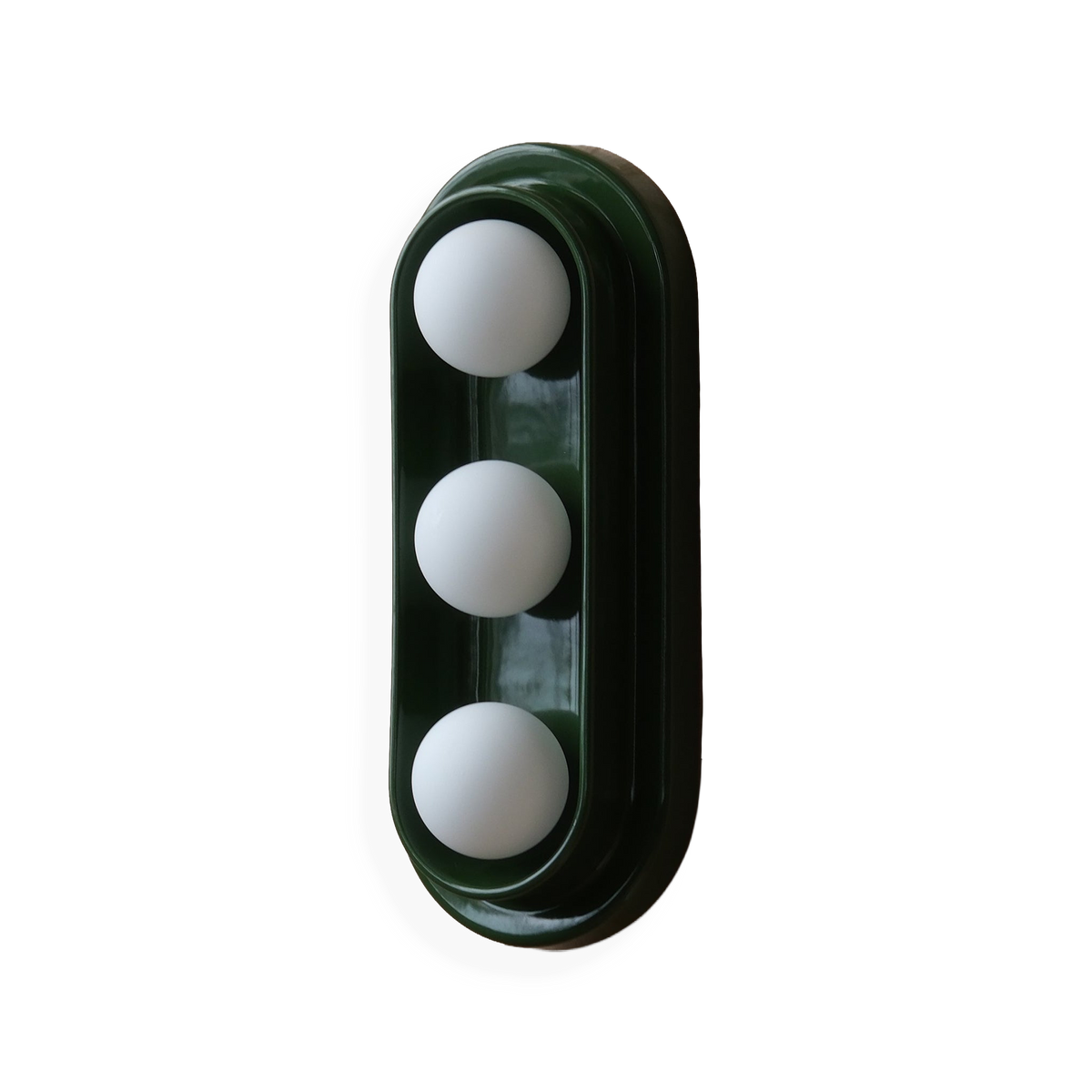 Q Triple Sconce in Green, front view