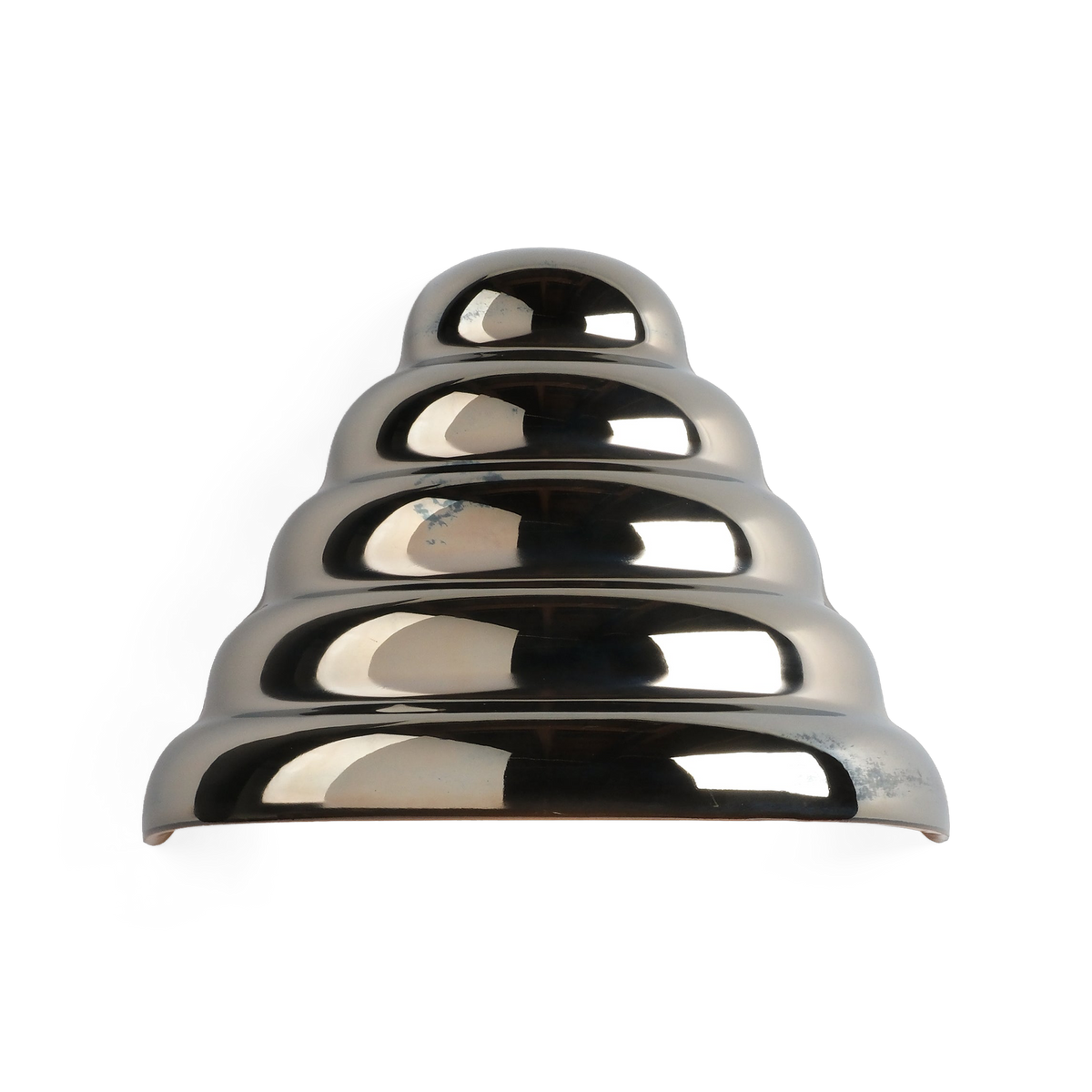 Ripple Conical Sconce in Chrome, front view