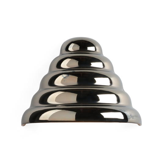Ripple Conical Sconce in Chrome, front view