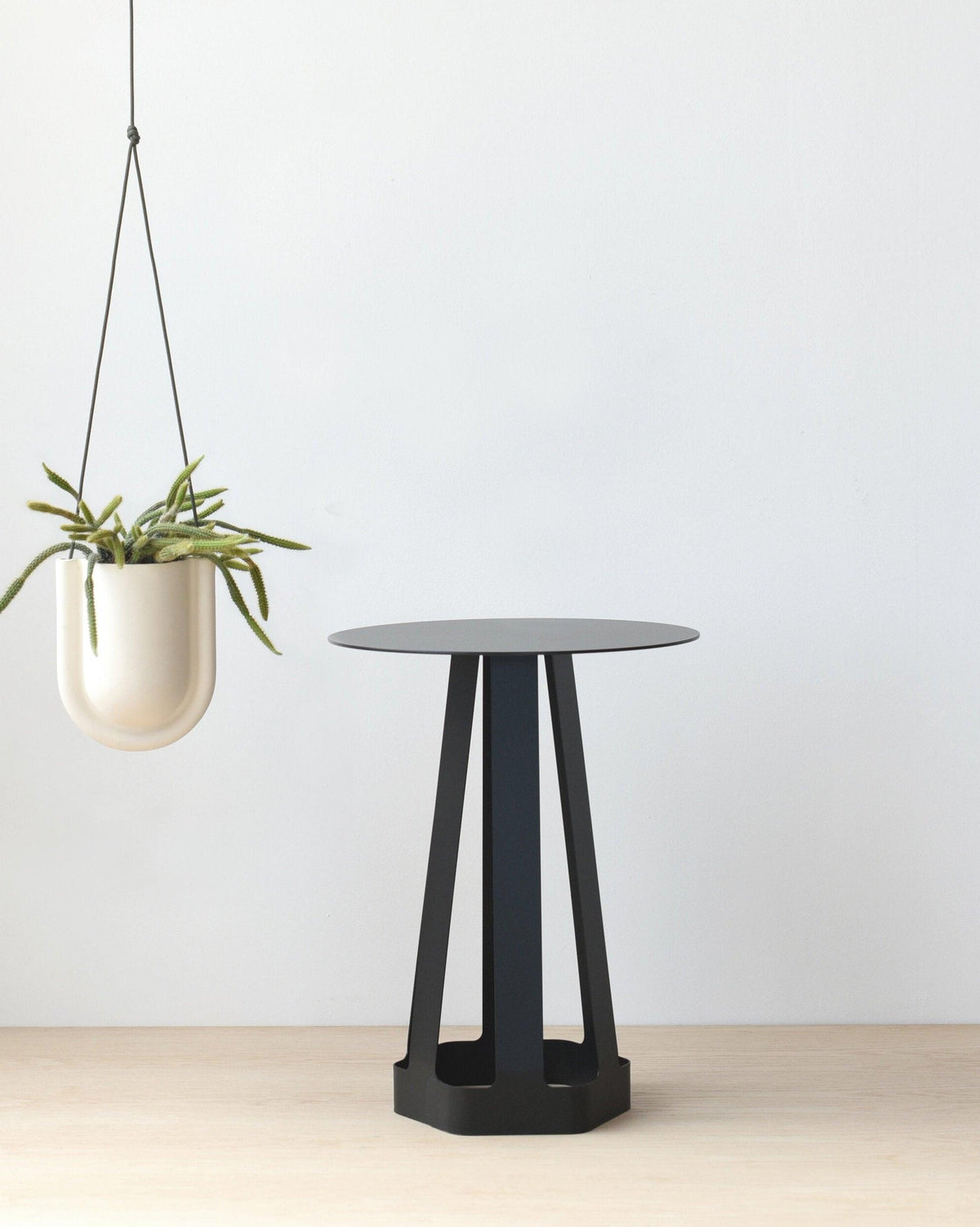 Sixagon Side Table in Black, room setting