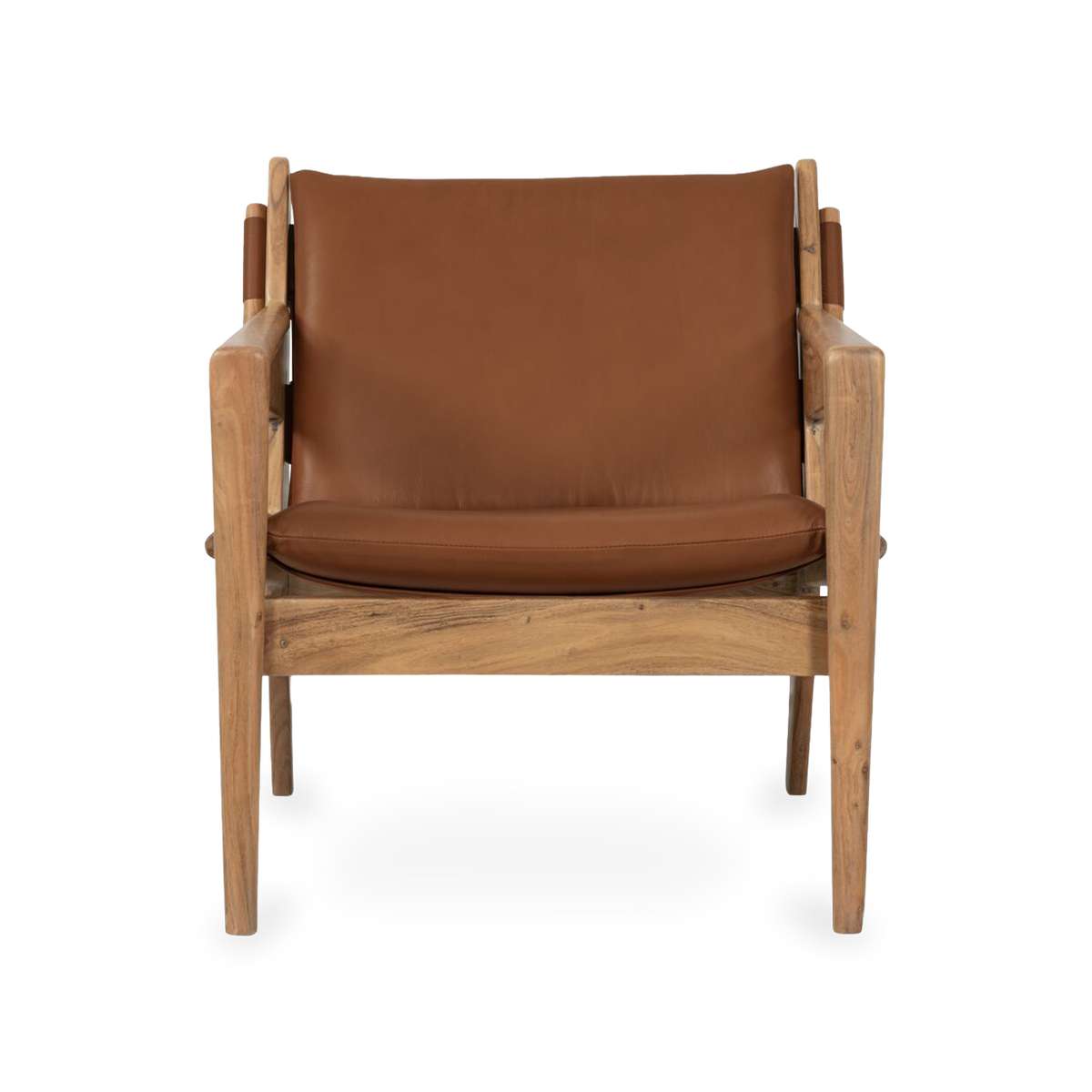Baker Brown Leather Accent Chair — view 2