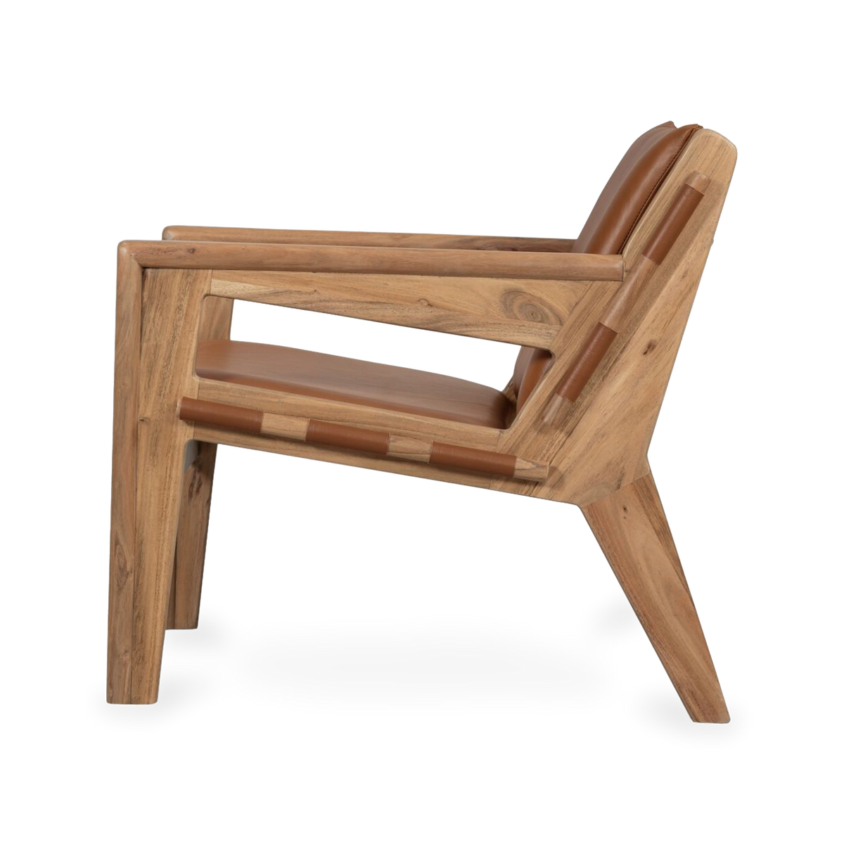 Baker Brown Leather Accent Chair — view 3