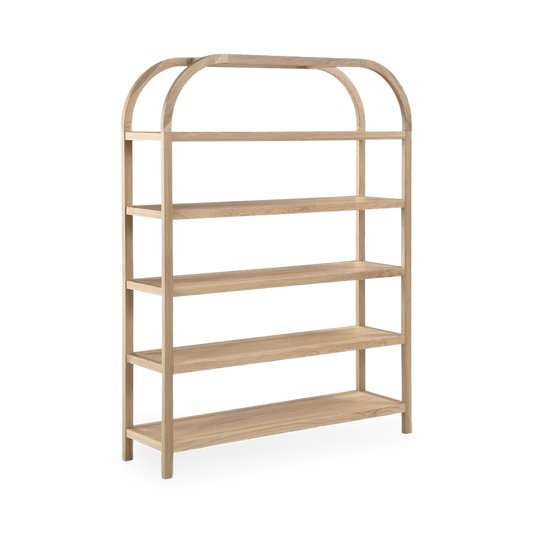 Eero Large Bookcase in Natural, three-quarter view