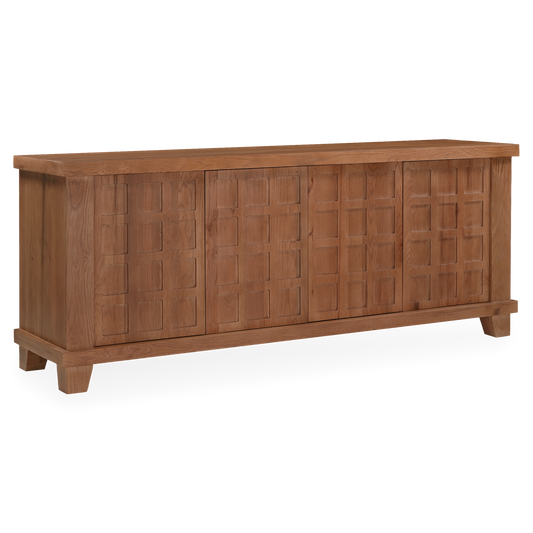 Enya Oak Sideboard in Red Oak, three-quarter view