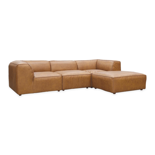 Form Leather Modular Sectional, three-quarter view