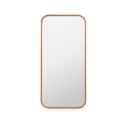 Kai Floor Mirror in Oak, front view