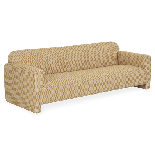 Leo Sofa in Chartreuse, three-quarter view