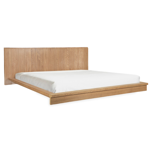 Plank Bed in Queen, three-quarter view