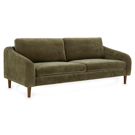 Quinn Sofa in Cedar Green, three-quarter view