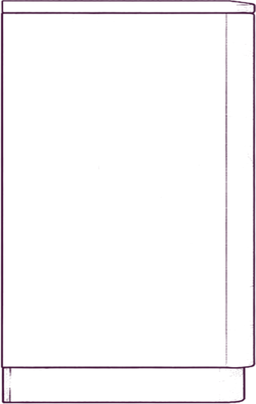 Round Off Sideboard, side elevation line drawing
