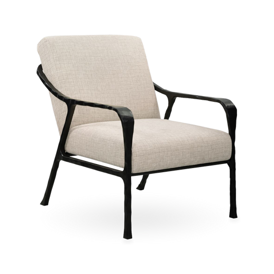 Rowe Beige Accent Chair, three-quarter view