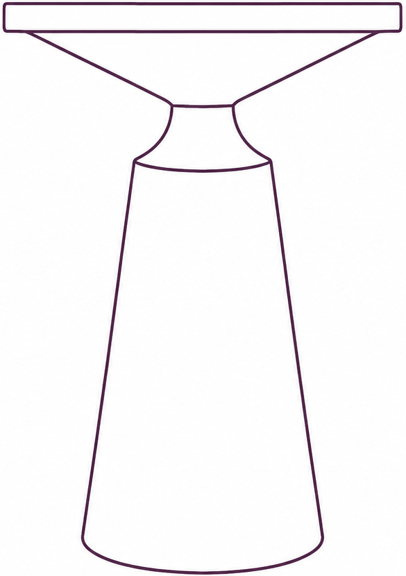 Sonja Accent Table, front elevation line drawing