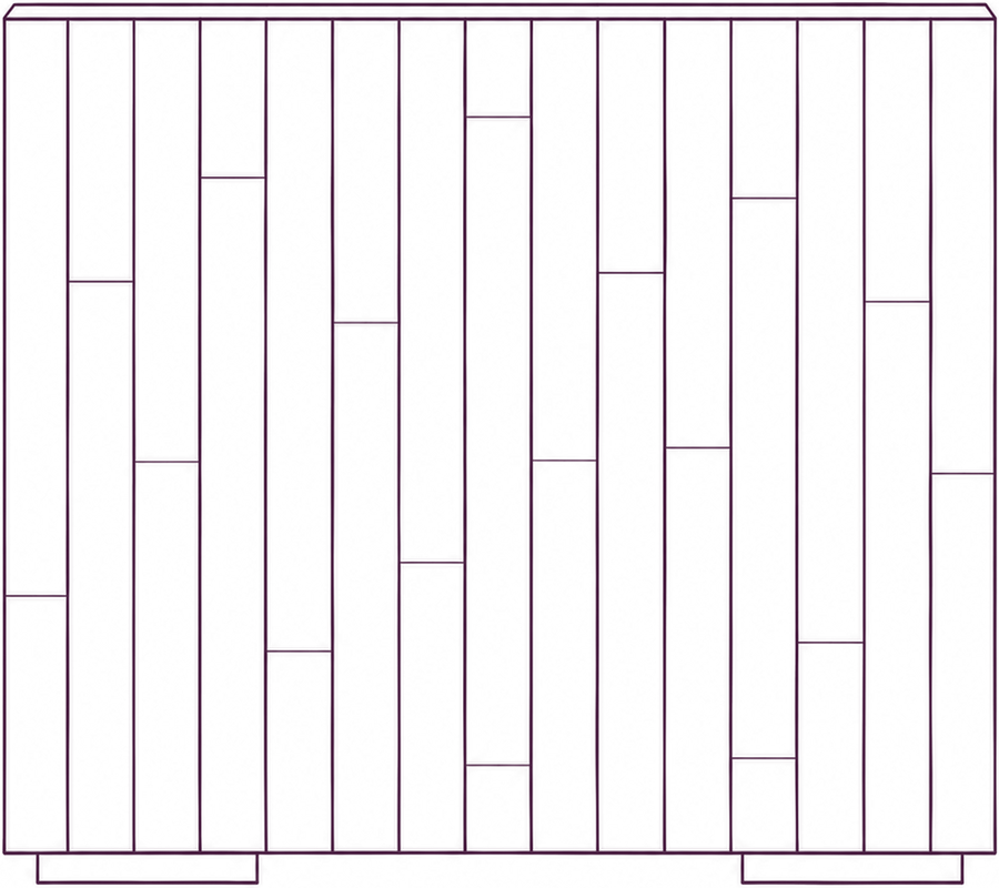 Terning Side Table, front elevation line drawing