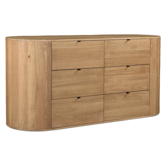 Theo Oak Dresser, three-quarter view