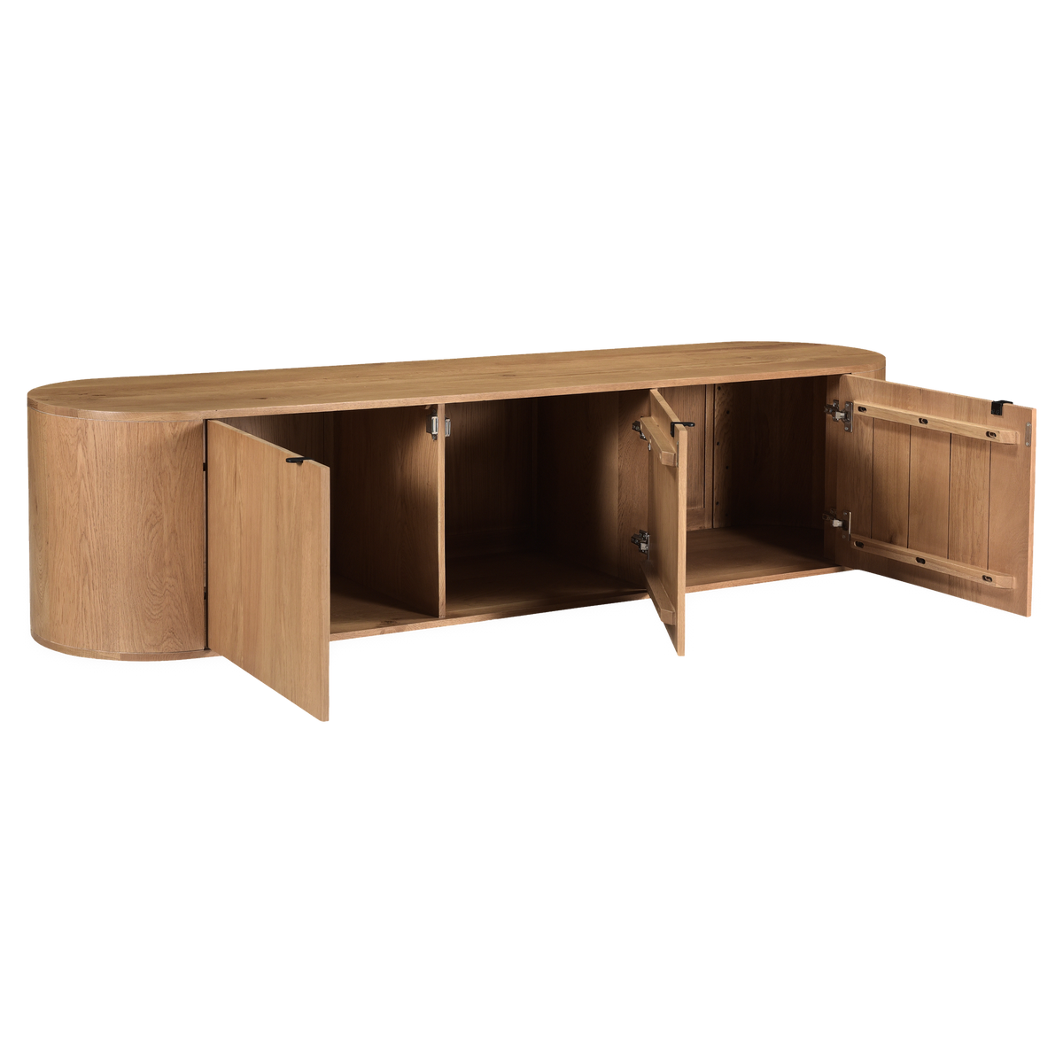 Theo Oak Media Bench — view 5