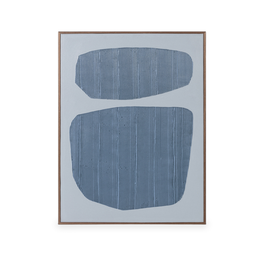 Uma Framed Painting Blue Palette, front view
