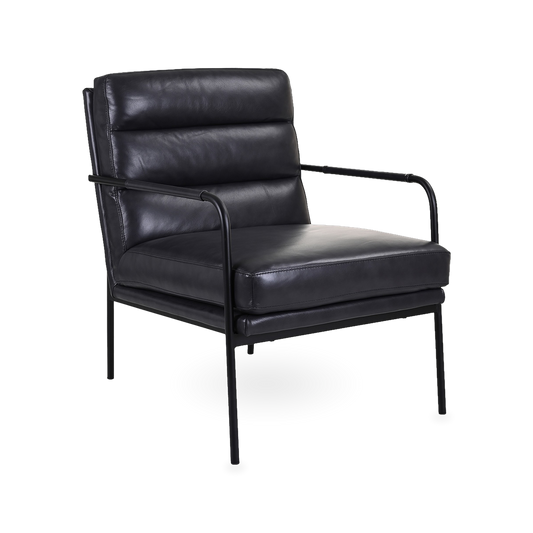 Verlaine Accent Chair in Raven Black, three-quarter view