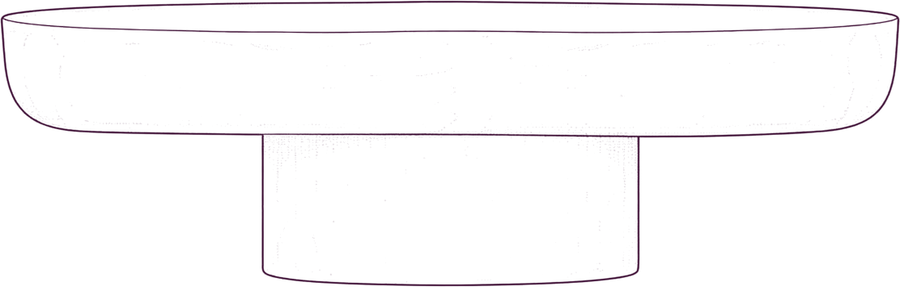 Walter Coffee Table, front elevation line drawing