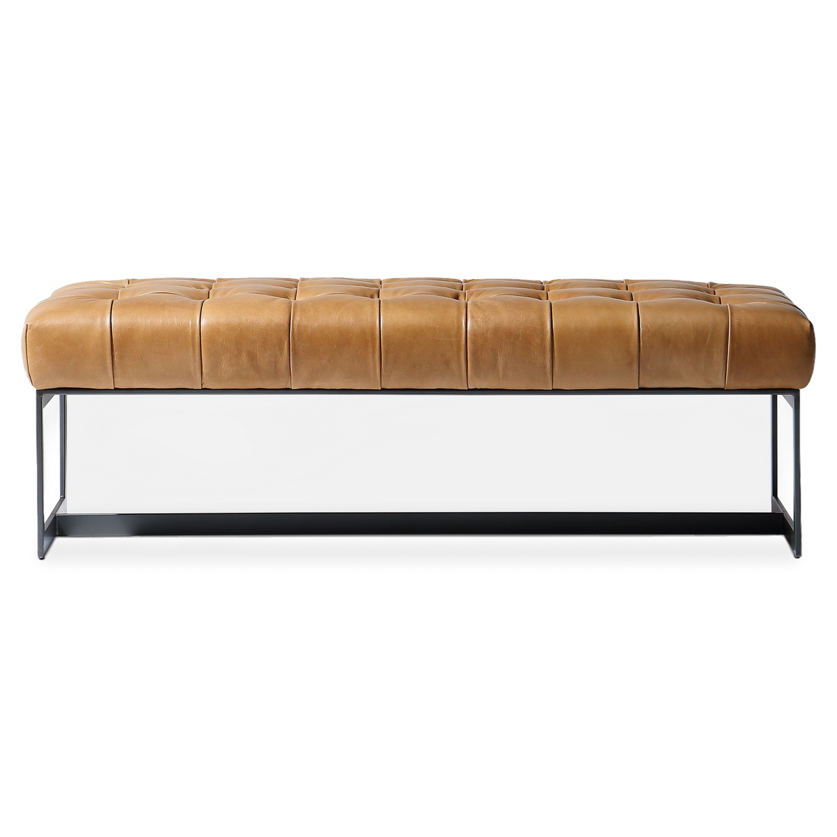 Wyatt Leather Bench — view 2
